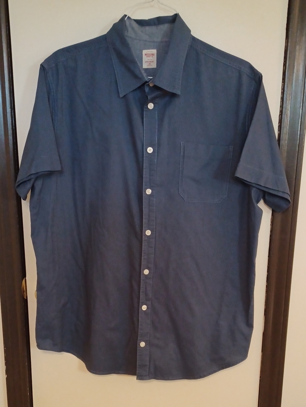 Mossimo Supply Co. Short-Sleeve Button-Down Shirt in Blue